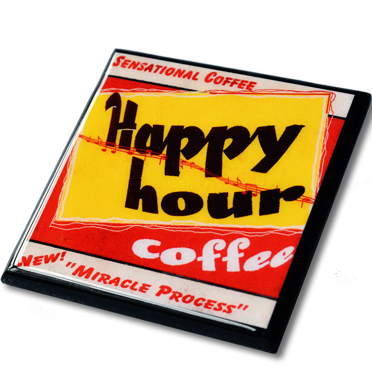 Not Without My Coffee! Vintage Coffee Label Coaster Set