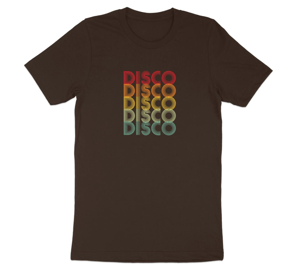 Disco Disco Disco Retro 70s Tee Brown 2