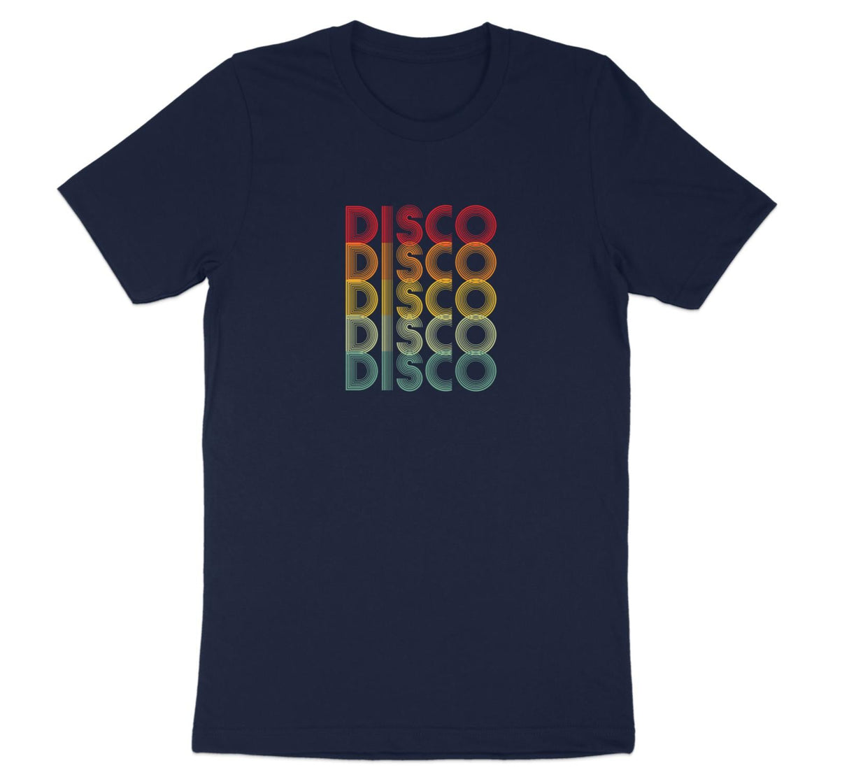 Disco Disco Disco Retro 70s Tee Navy Blue 2