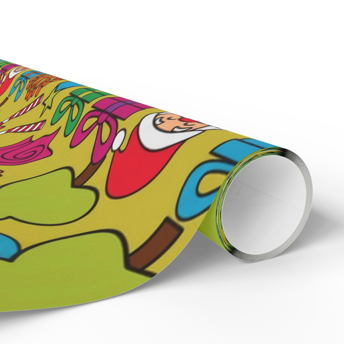 Colorful Cartoon Style Christmas Wrapping Paper Roll