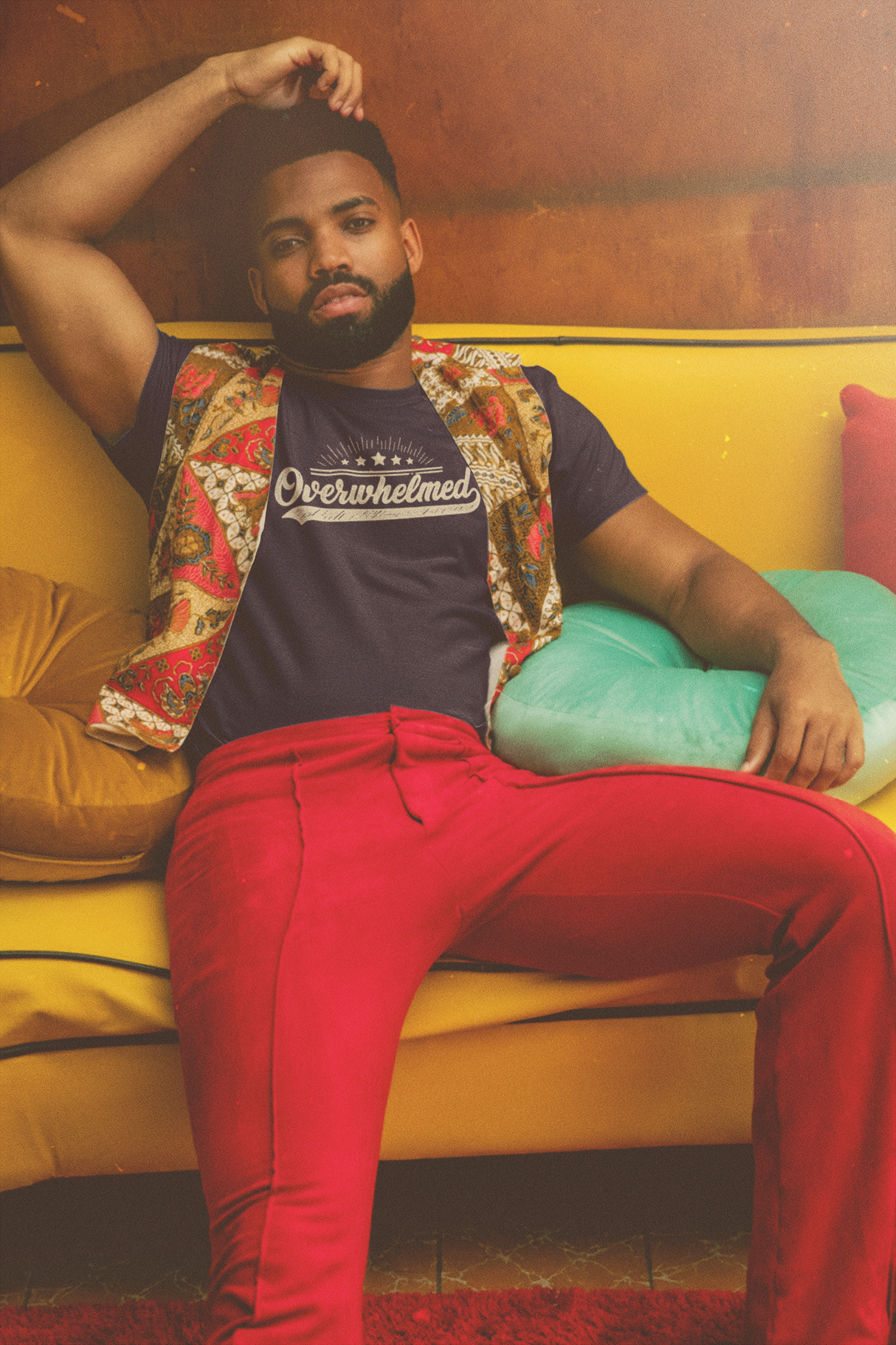 Overwhelmed Graphic Print T-Shirt