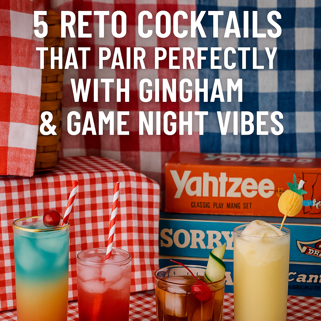 5 Retro Cocktails That Pair Perfectly with Gingham & Game Night Vibes 