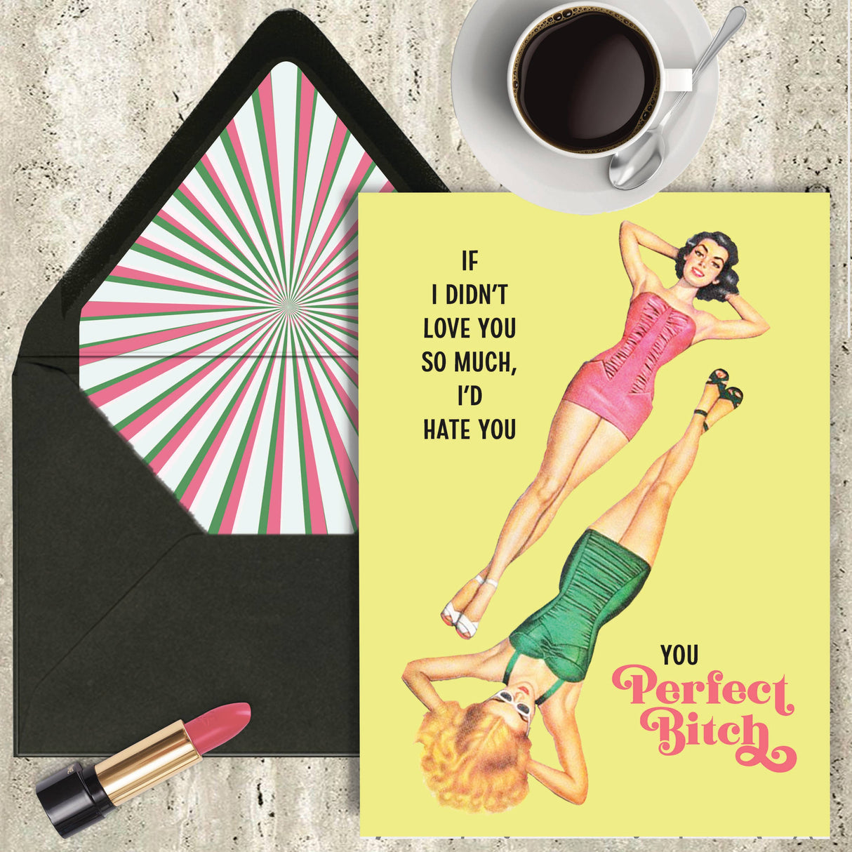 Perfect Bitch Greeting Card