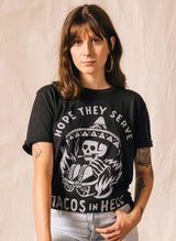 Hope They Serve Tacos in Hell Vintage Western T-Shirt