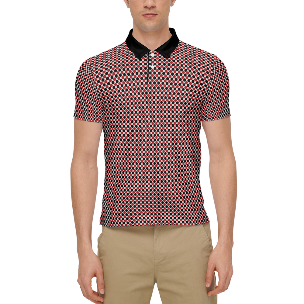 Crimson Dot Slim Fit Polo