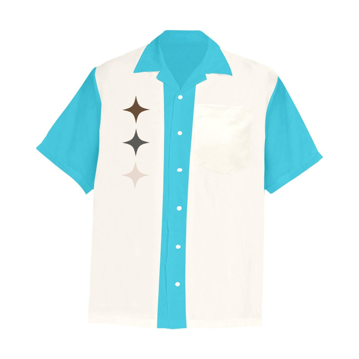 Stars! Blue Atomic - Retro Button Up Shirt