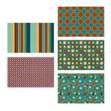 Retro Midcentury Modern Blank Greeting Card Set 5-Pack