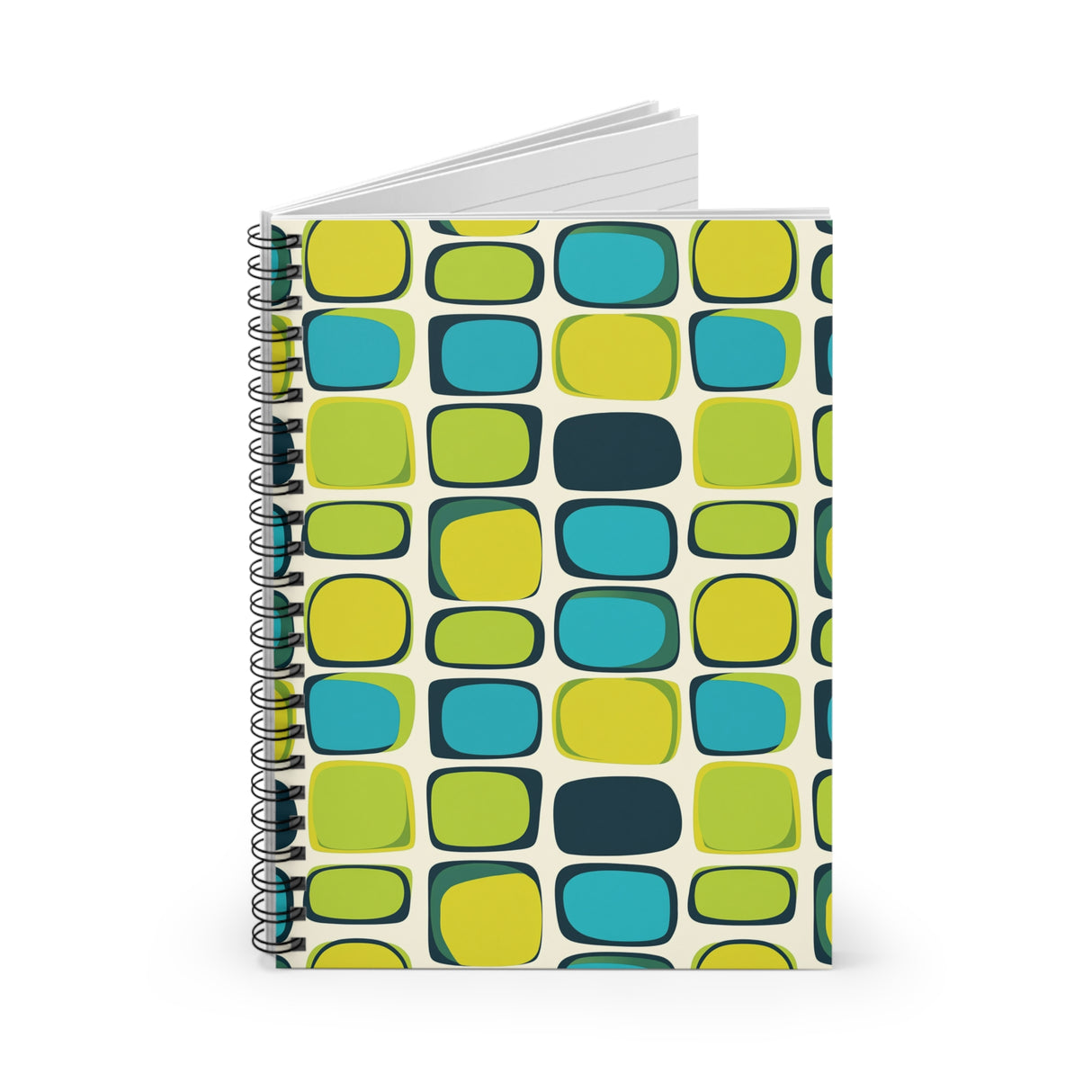 Aqua Pop - Retro Notebook for Big Ideas Spiral Notebook