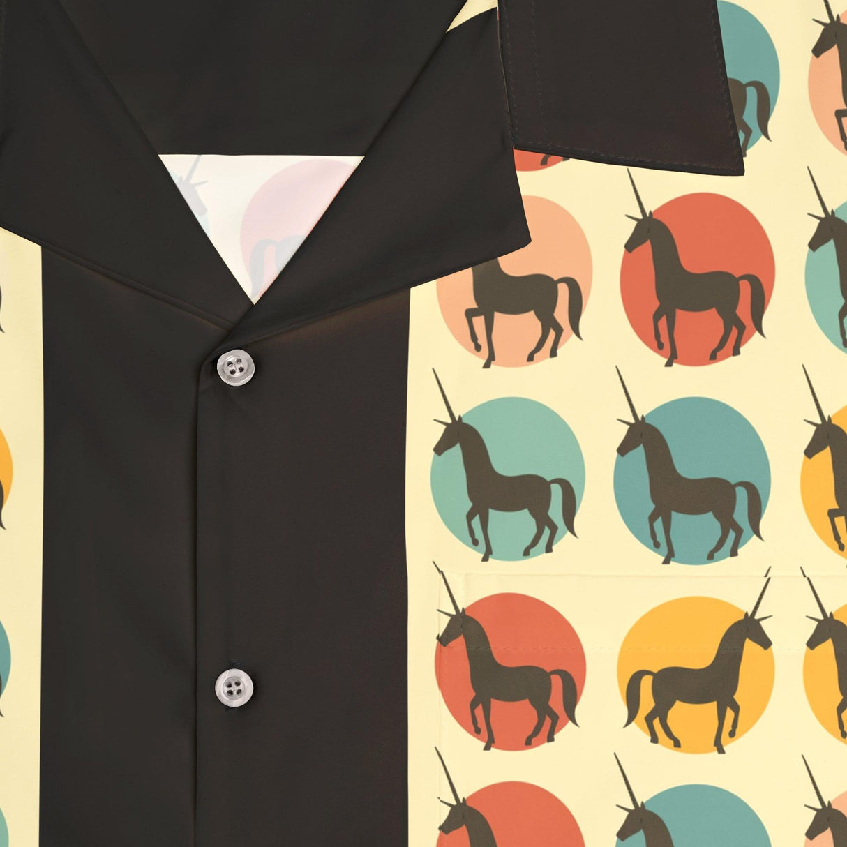 Unicorns! - Retro Button Up Shirt