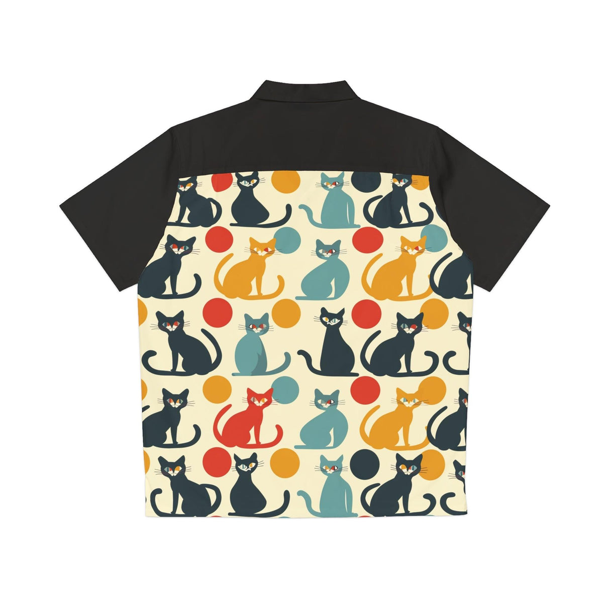 Cats! Button Up Bowling Style - Retro Button Up Shirt