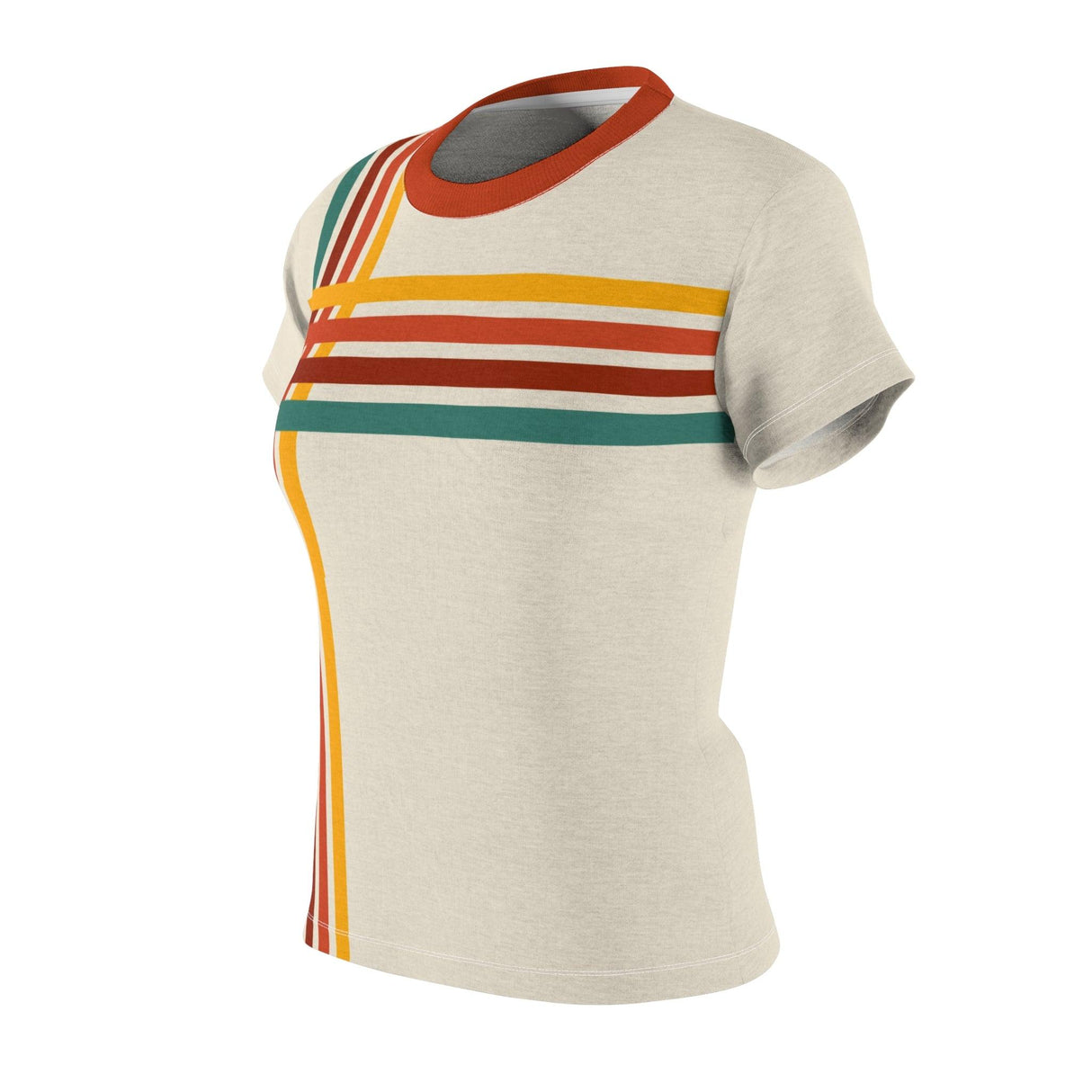 Mid-Century Modern Cross Stripe - Womens Retro Shirt