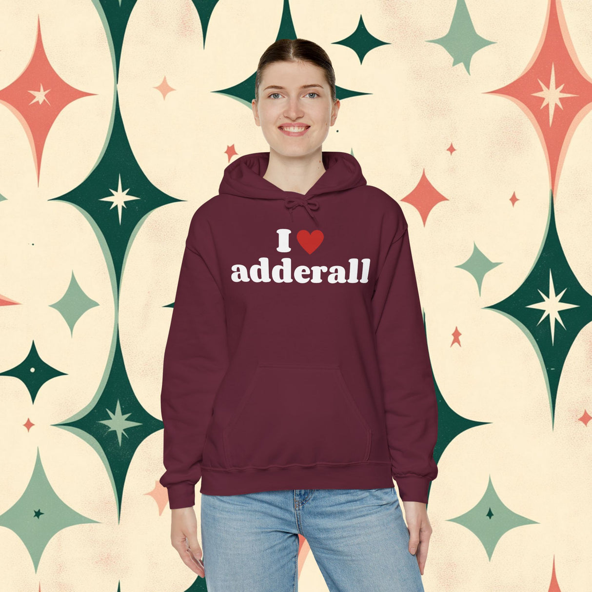 I Heart Adderall Unisex Heavy Blend™ Hooded Sweatshirt