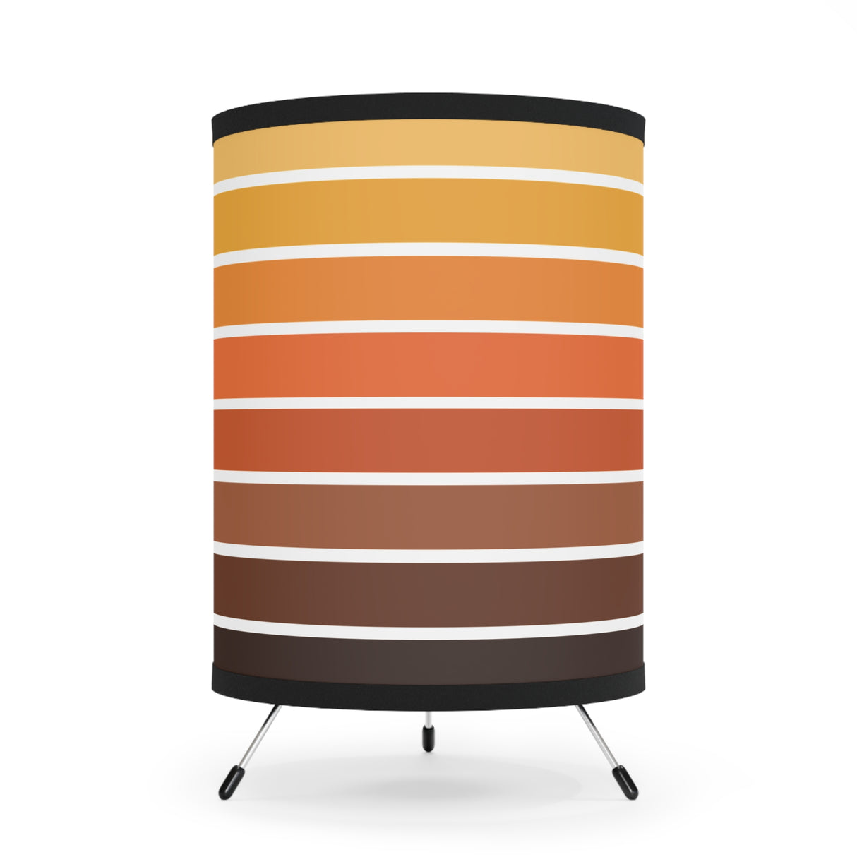 Sunset Stripes - 1970s Retro Tripod Table Lamp