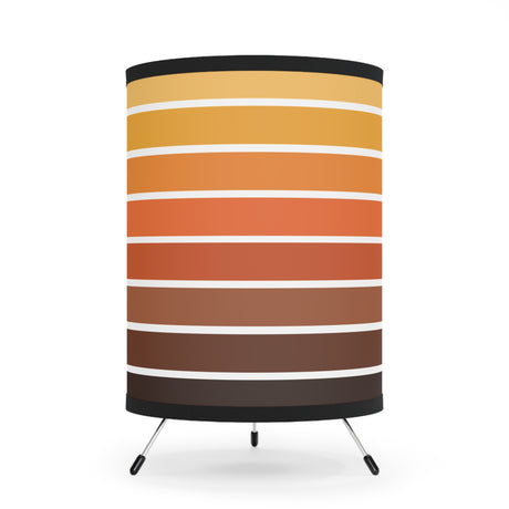 Sunset Stripes - 1970s Retro Tripod Table Lamp