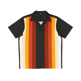 70s Sunset Stripes - Retro Button Up Shirt