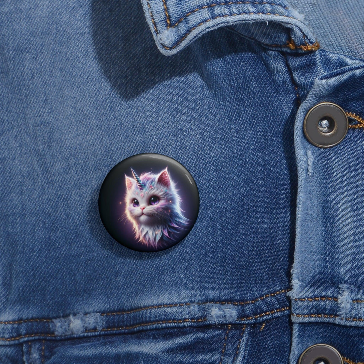 Fairytale Kitty Unicorn Pin Button