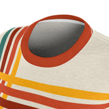 Mid-Century Modern Cross Stripe - Womens Retro Shirt