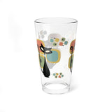 Atomic Black Cat Retro Lounge Pint Glass, 16oz