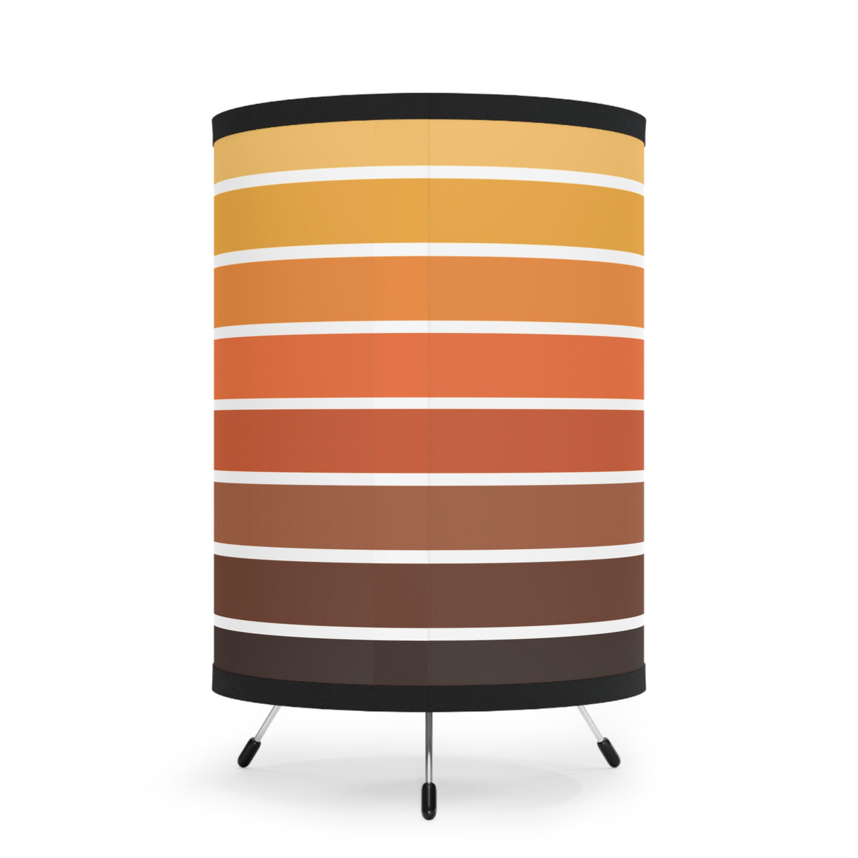 Sunset Stripes - 1970s Retro Tripod Table Lamp