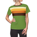 Lime Green Retro Sunset - Womens Retro Shirt