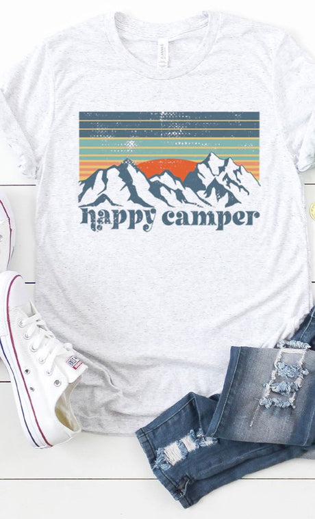 Retro Happy Camper graphic tee