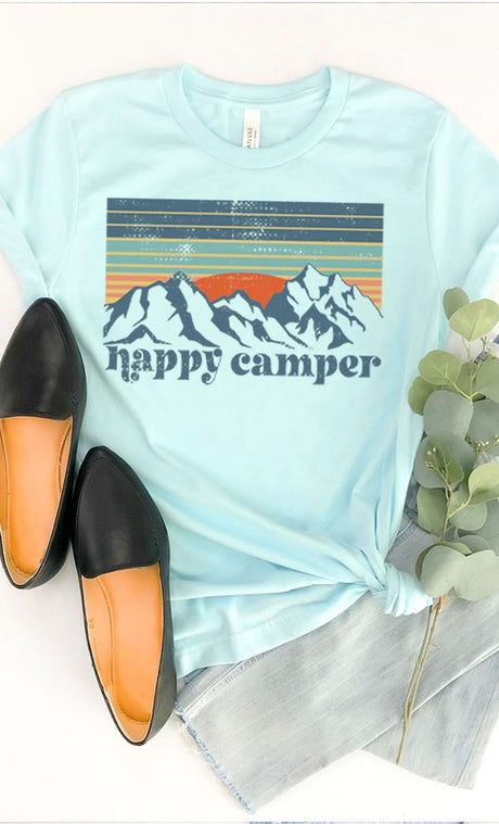 Retro Happy Camper graphic tee