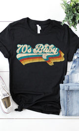 Retro 70's Baby Graphic Tee PLUS