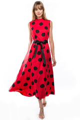 1950s Red Polka Dot Swing Dress