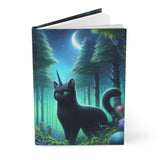 Majestic Black Kitty Unicorn Hardcover Journal