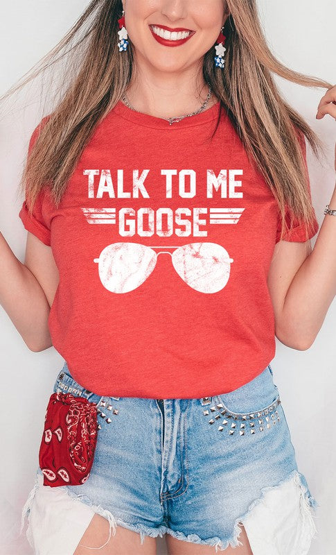 Talk to Me Goose White Ink Graphic Tee PLUS