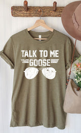 Talk to Me Goose White Ink Graphic Tee PLUS