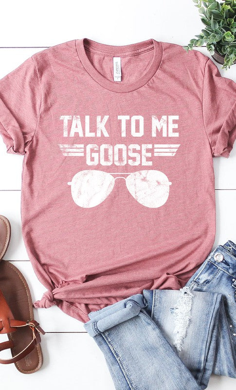 Talk to Me Goose White Ink Graphic Tee PLUS