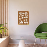 Fondue Sticks are the New Lawns Dart Retro Metal Art Sign