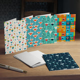 MCM Martini Cocktail 5-Pack Greeting Cards Set