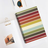 Retro 70s Striped Spiral Notebook