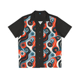 Psychedelic Swirls Bowling Style - Retro Button Up Shirt