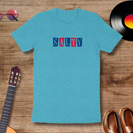 Salty Retro Dinner Style Graphic T-Shirt