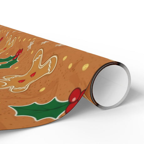 Festive Gingerbread Christmas Themed Wrapping Paper