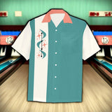 Atomic Starburst in Teal - Retro Button Up Shirt