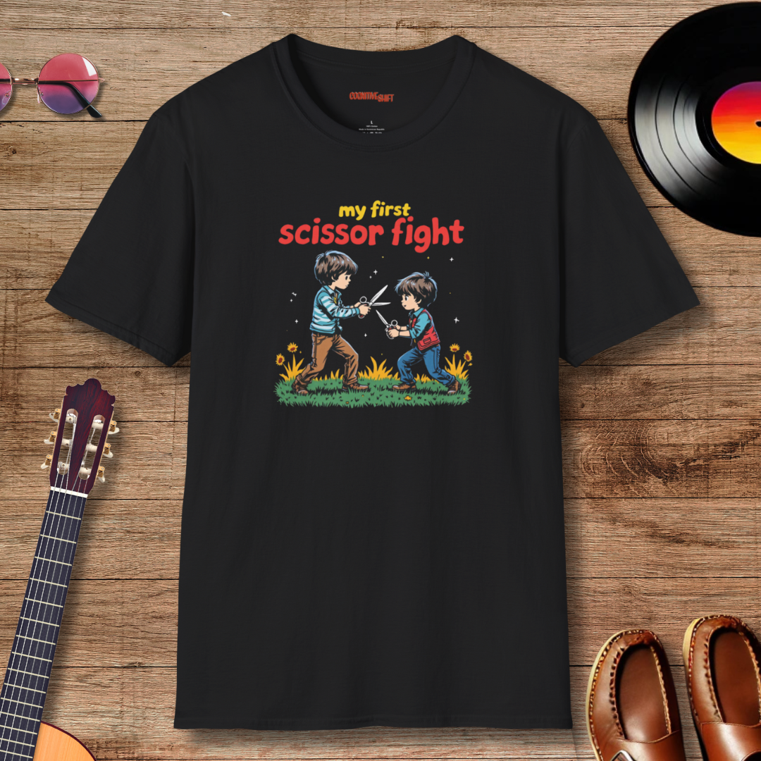 ✂️ "My First Scissor Fight" Retro T-Shirt