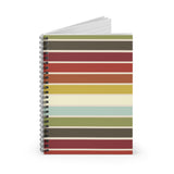 Retro 70s Striped Spiral Notebook