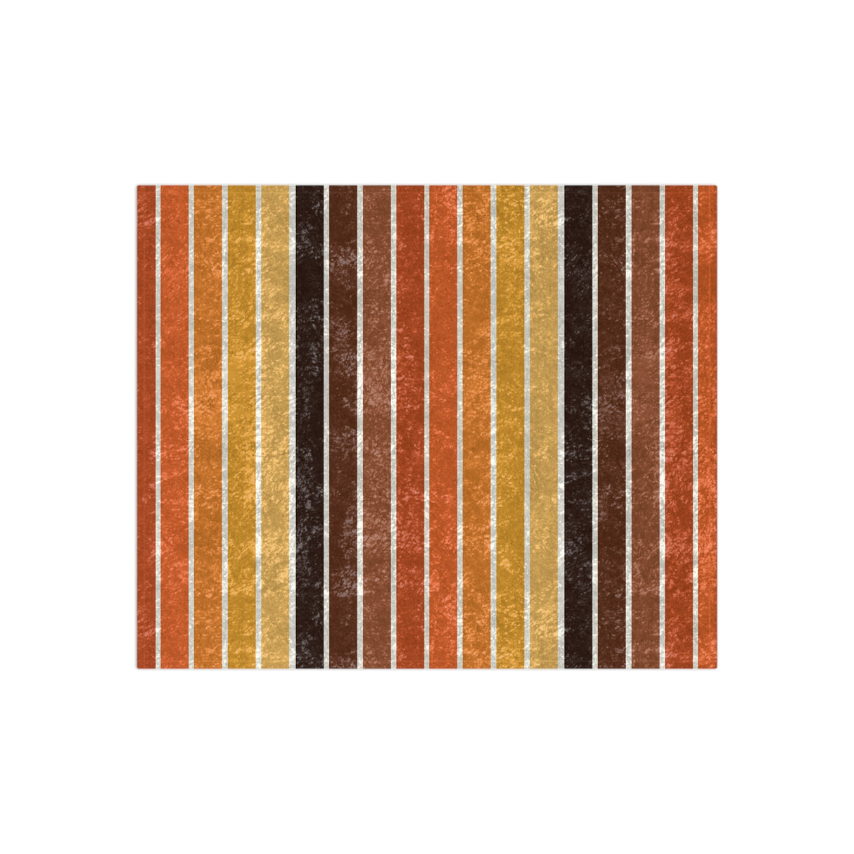 Retro Sunset Stripes Crushed Velvet Blanket