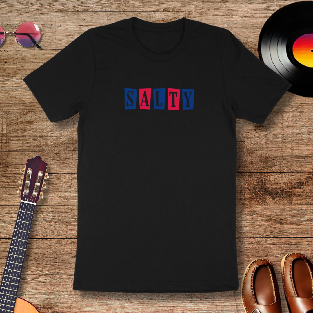 Salty Retro Dinner Style Graphic T-Shirt