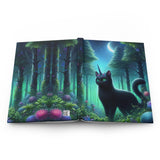 Majestic Black Kitty Unicorn Hardcover Journal