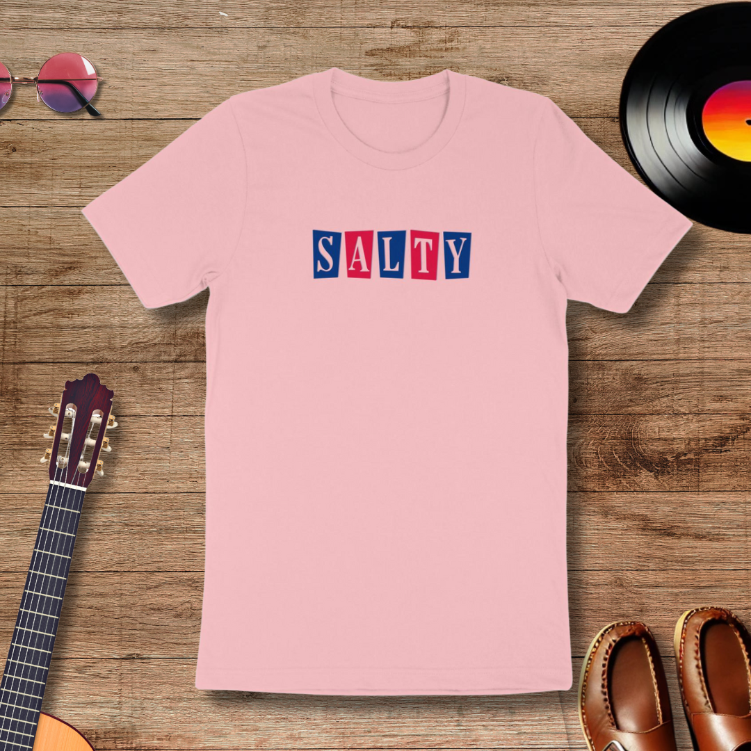 Salty Retro Dinner Style Graphic T-Shirt