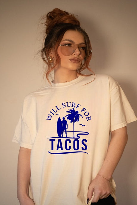 Will Surf for Tacos T-Shirt