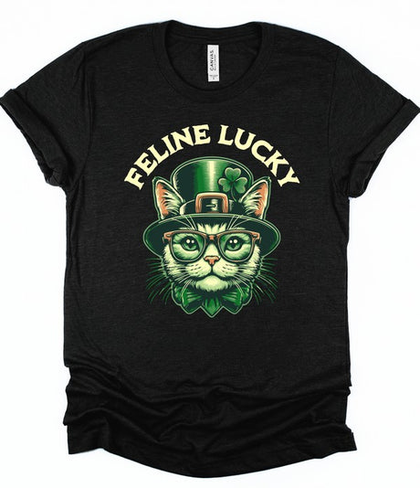 Feline Lucky Graphic T-Shirt