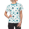 Atomic Starburst in Blue Mid-Century Modern - Womens Retro Shirt