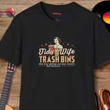 Tidy Wife Trash Bins Retro Graphic T-Shirt