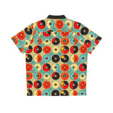 Vinyl Record - Retro Button Up Shirt